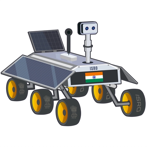 Space Explorers Theme AstroRover ISRO Transparent Sticker